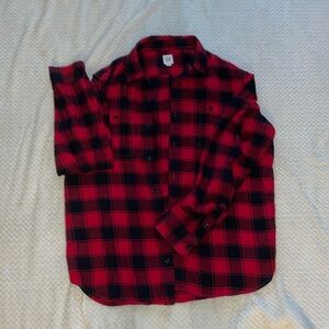 Red and Black Flannel Button Up XL